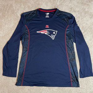 Men's Blue/Red 2XLNew England Patriots Team Apparel Long Sleeve Shirt